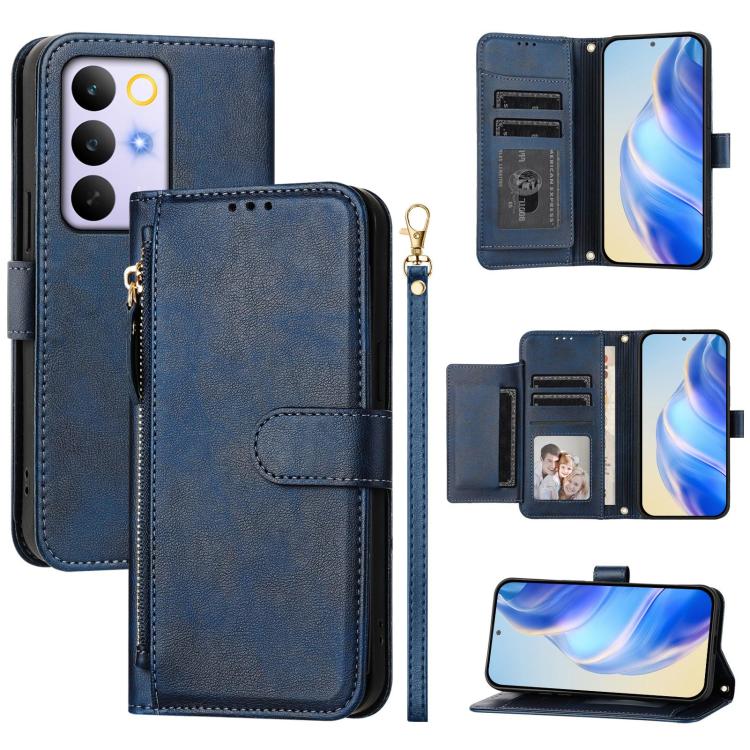 Multi-Card Slots Zipper Wallet Leather Phone Case — view 14