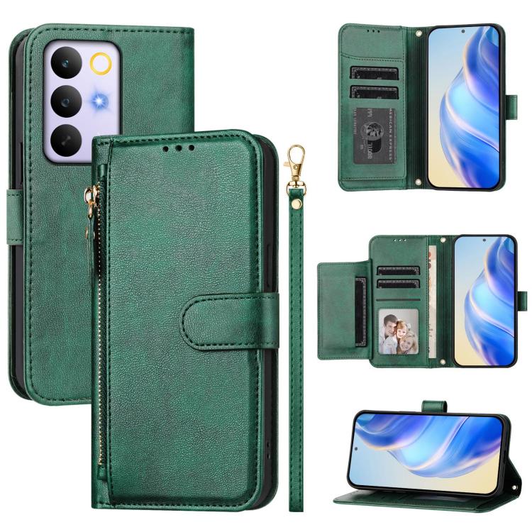 Multi-Card Slots Zipper Wallet Leather Phone Case — view 15