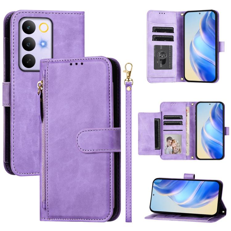 Multi-Card Slots Zipper Wallet Leather Phone Case — view 17