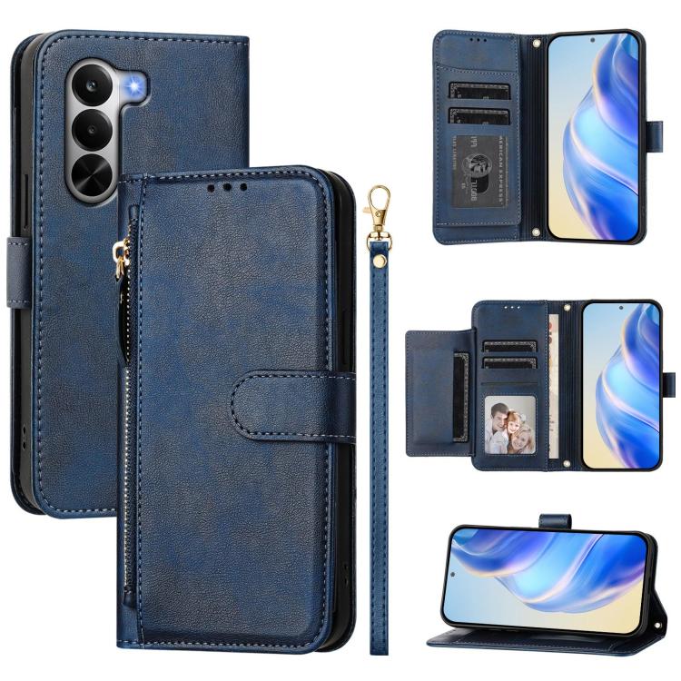 Multi-Card Slots Zipper Wallet Leather Phone Case — view 20