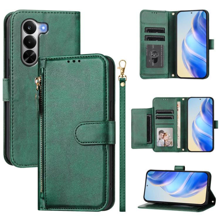 Multi-Card Slots Zipper Wallet Leather Phone Case — view 21