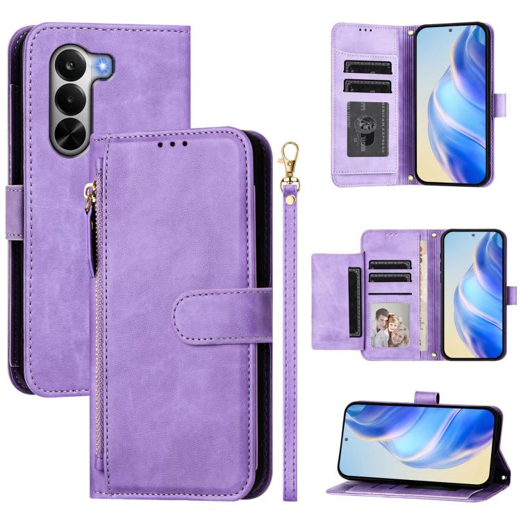 Multi-Card Slots Zipper Wallet Leather Phone Case — view 23