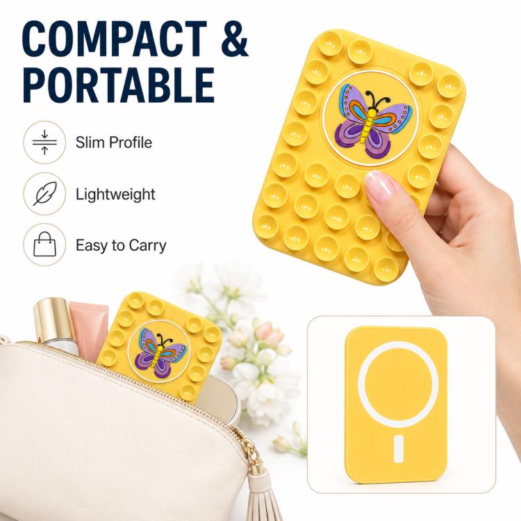 Butterfly Reusable Silicone Magnetic Phone Holder