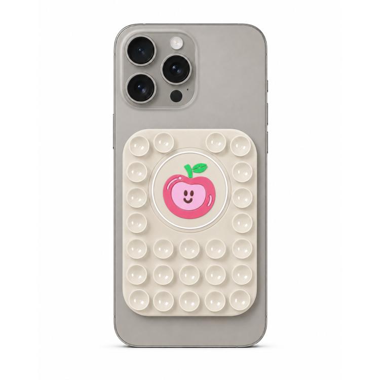 Cute Apple Reusable Silicone Magnetic Phone Holder