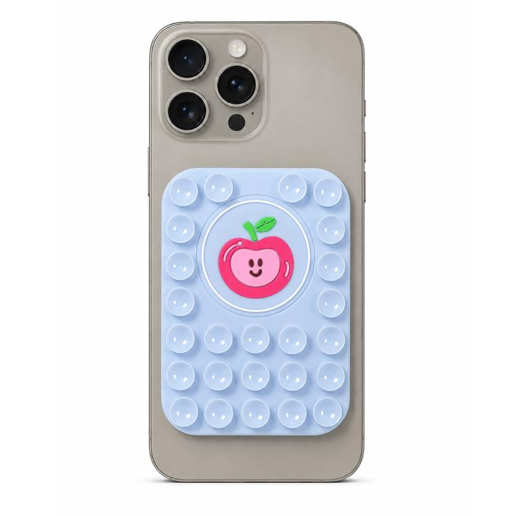 Cute Apple Reusable Silicone Magnetic Phone Holder — Lavender