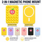 Cute Apple Reusable Silicone Magnetic Phone Holder