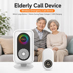 XY-601 Adjustable Volume Wireless Waterproof Doorbell Caregiver Call Button Kit — White
