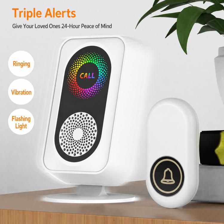 XY-601 Adjustable Volume Wireless Waterproof Doorbell Caregiver Call Button Kit — view 6