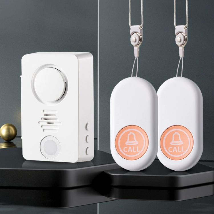 XY-805 Adjustable Volume Wireless Waterproof Doorbell Elderly Call Device — 1 Transmitter + 2 Receiver