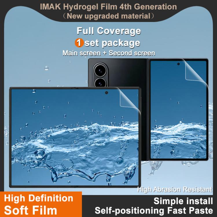 imak 4th Generation Screen Hydrogel Film Protector, Main Screen + Second Screen 1 Set