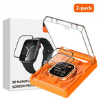 2pcs Easy Install Box Dust-Free Screen-printed Tempered Glass Film