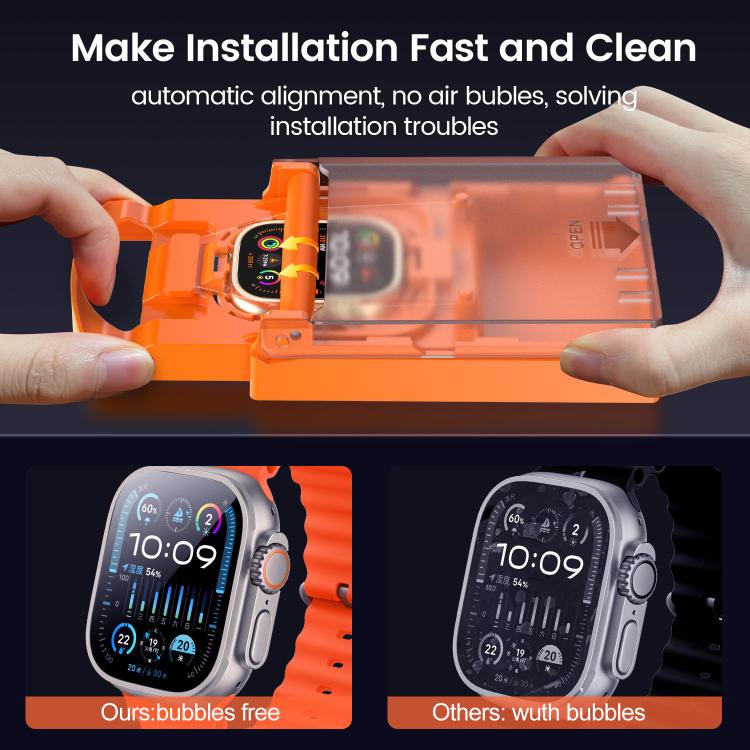 2pcs Easy Install Box Dust-Free Screen-printed Tempered Glass Film