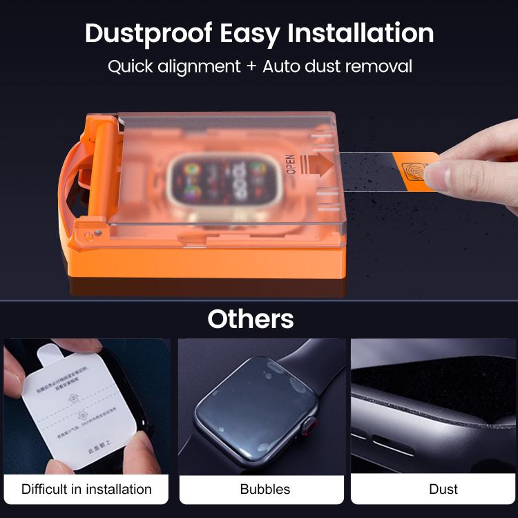 2pcs Easy Install Box Dust-Free Screen-printed Tempered Glass Film