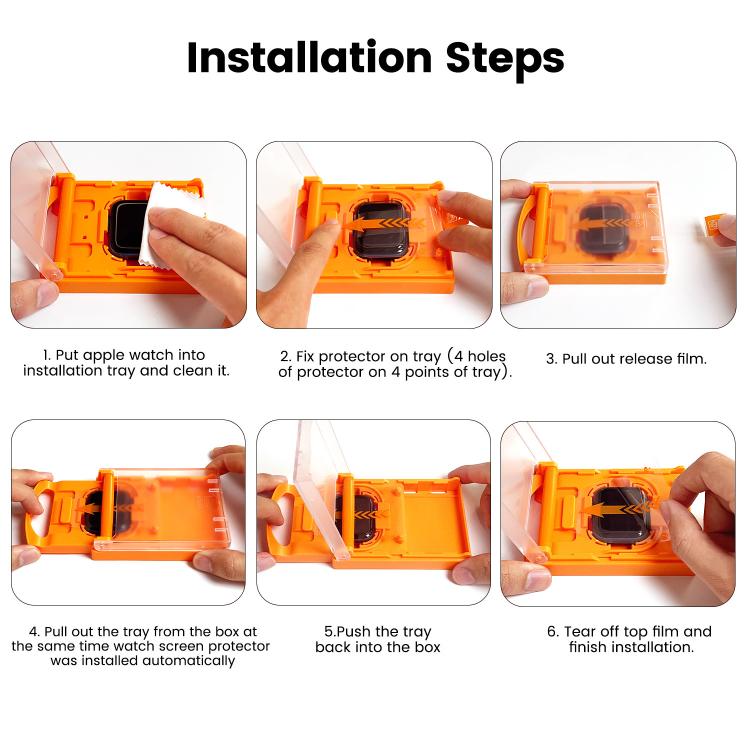 2pcs Easy Install Box Dust-Free Screen-printed Tempered Glass Film