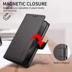 BETOPNICE Pearlescent RFID Vegan Leather Phone Case with Strap