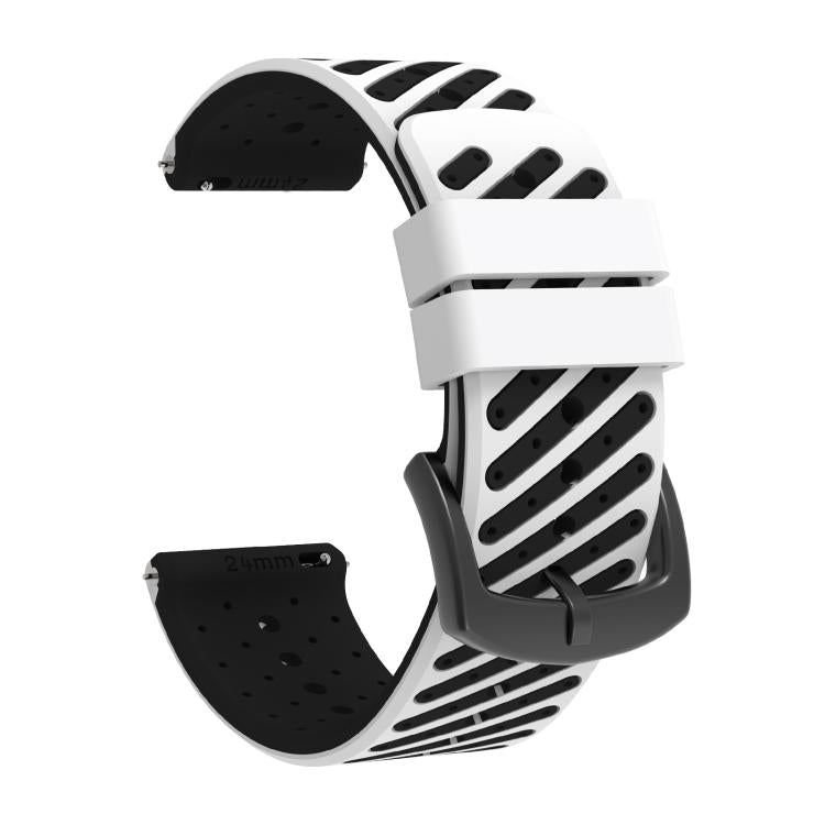 Twill Texture Breathable Two Color Silicone Watch Band