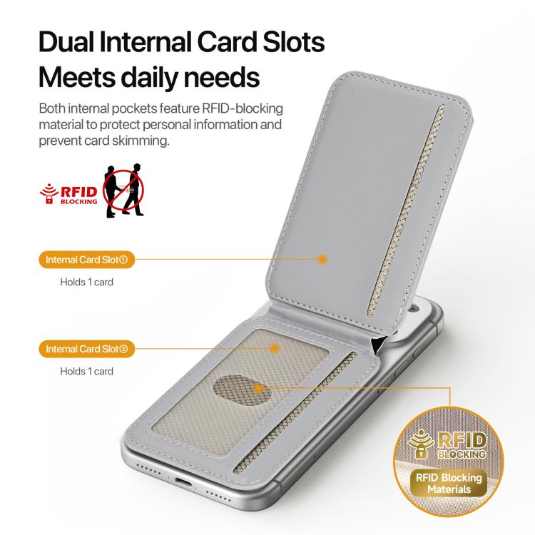 DUX DUCIS ARCH Series Rhythmic Style RFID Blocking Magnetic Wallet Card Holder — view 7