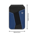 DUX DUCIS ERH Series Business Style Multi-Function RFID Magnetic Wallet Card Holder — Black Blue