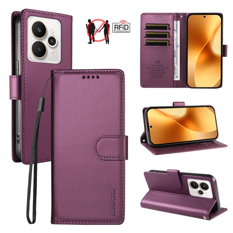 BETOPNICE Pearlescent RFID Vegan Leather Phone Case with Strap — view 58