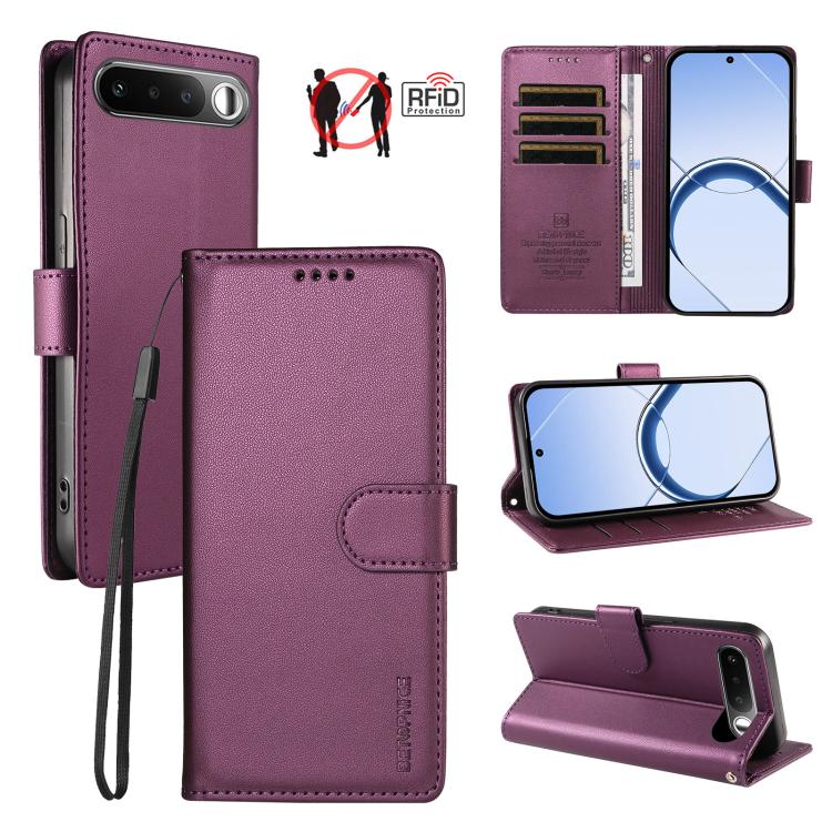 BETOPNICE Pearlescent RFID Vegan Leather Phone Case with Strap — view 28