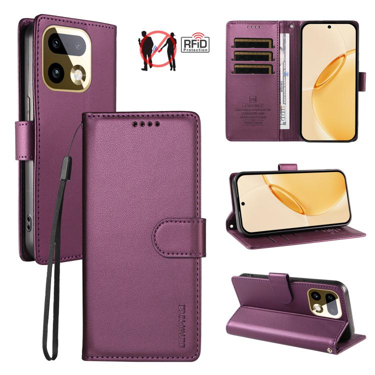 BETOPNICE Pearlescent RFID Vegan Leather Phone Case with Strap — view 33