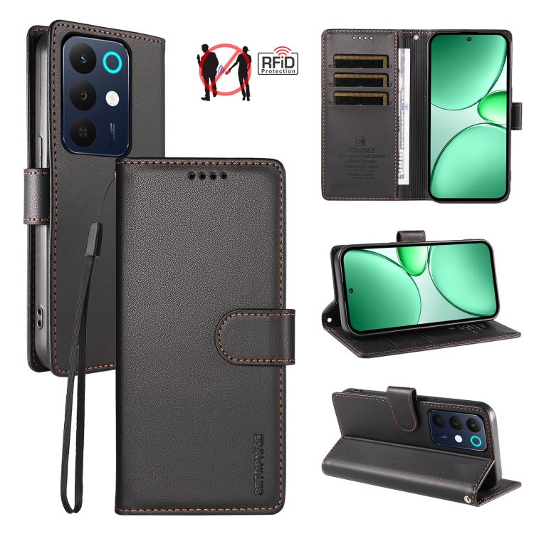 BETOPNICE Pearlescent RFID Vegan Leather Phone Case with Strap — view 19