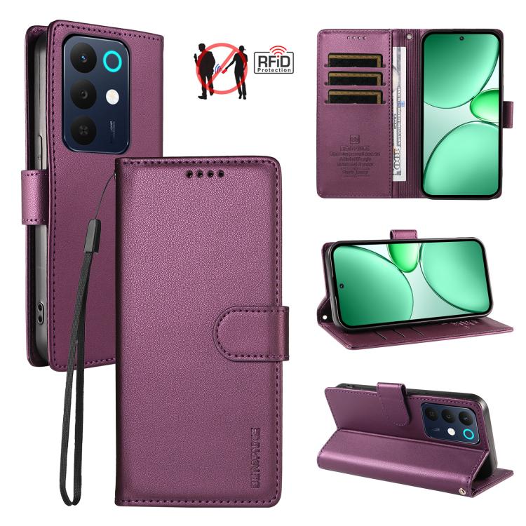 BETOPNICE Pearlescent RFID Vegan Leather Phone Case with Strap — view 23