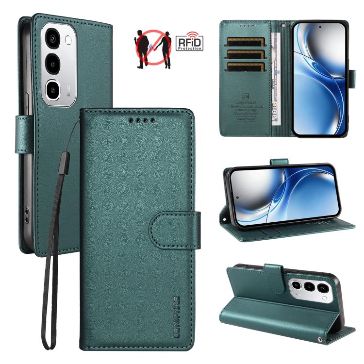 BETOPNICE Pearlescent RFID Vegan Leather Phone Case with Strap — For Realme C75 4G / C75x / 14x / P3x