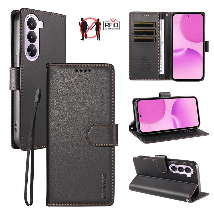 BETOPNICE Pearlescent RFID Vegan Leather Phone Case with Strap — view 39