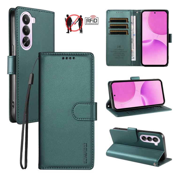 BETOPNICE Pearlescent RFID Vegan Leather Phone Case with Strap — view 42