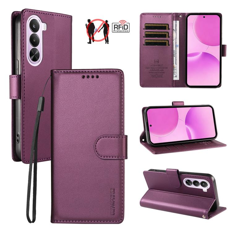 BETOPNICE Pearlescent RFID Vegan Leather Phone Case with Strap — view 43