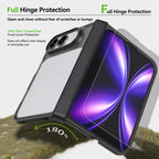 Armor Big Pore PC Hybrid TPU Phone Case with Hinge Guard