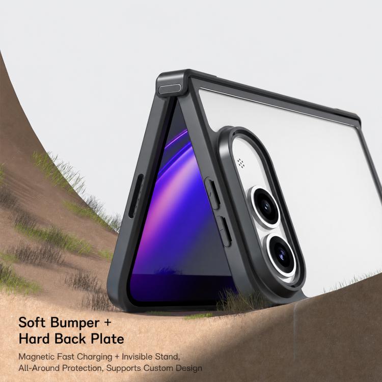 Armor Big Pore PC Hybrid TPU Phone Case with Hinge Guard