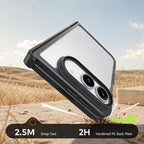 Armor Big Pore PC Hybrid TPU Phone Case with Hinge Guard