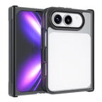 Armor Big Pore PC Hybrid TPU Phone Case with Hinge Guard