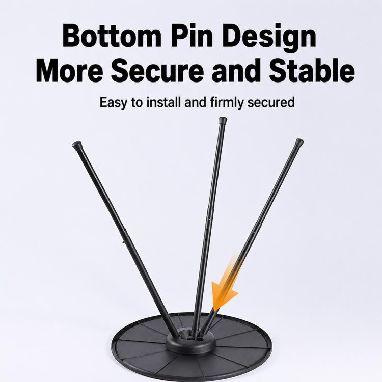 Outdoor Camping Small Round Table with 5-Level Height Adjustment