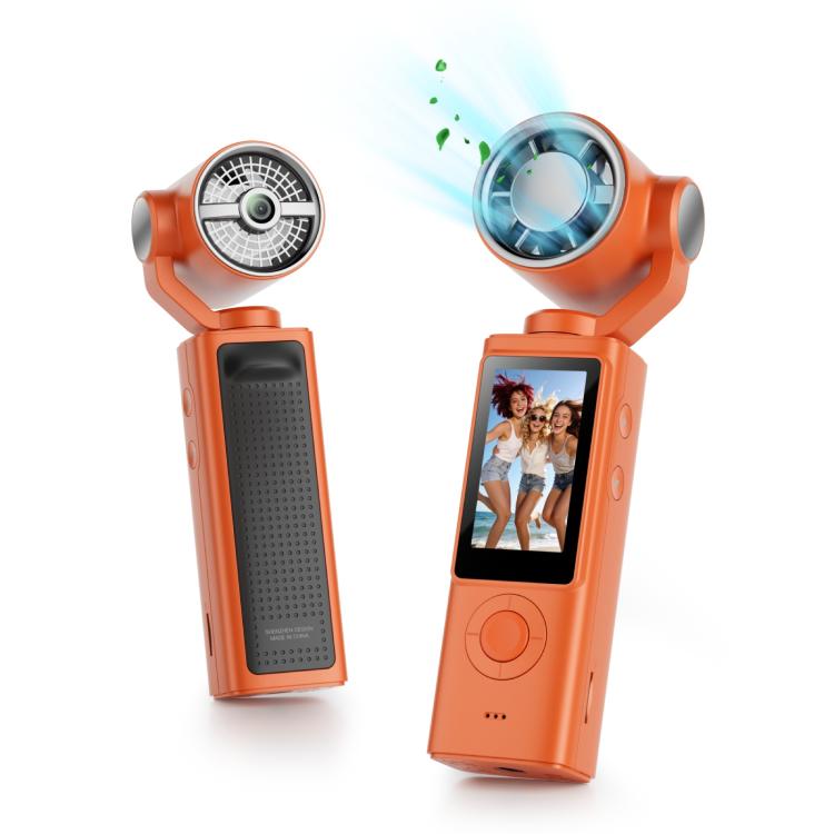 F21 1.97 inch IPS Screen 1080P HD Handheld Vlog Video Camera with Fan — Pink