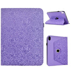 Rotatable Butterfly Embossed Vegan Leather Smart Tablet Case