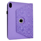 Rotatable Butterfly Embossed Vegan Leather Smart Tablet Case — For iPad 2025 / 2022