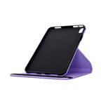 Rotatable Butterfly Embossed Vegan Leather Smart Tablet Case — For iPad 9.7 2018 / 2017