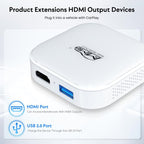MMB WJAN-TV 2.0 Car AI Box Wired to Wireless Android Auto CarPlay Adapter — view 6