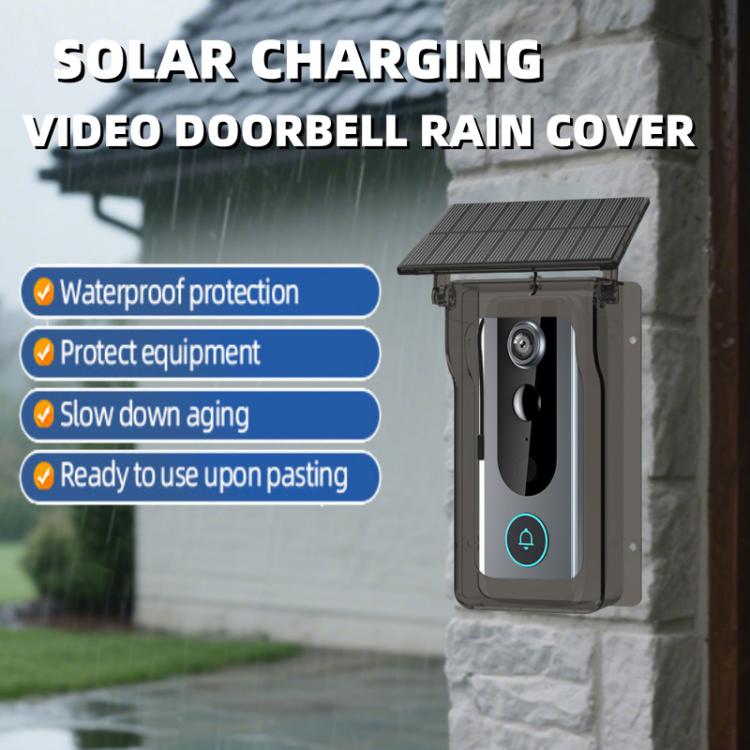 M20 HD Night Vision Wireless Two-Way Intercom Video Doorbell with Solar Power Rainproof Cover — M20 with Solar Power Rainproof Cover(Transparent)