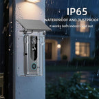M20 HD Night Vision Wireless Two-Way Intercom Video Doorbell with Solar Power Rainproof Cover — Transparent