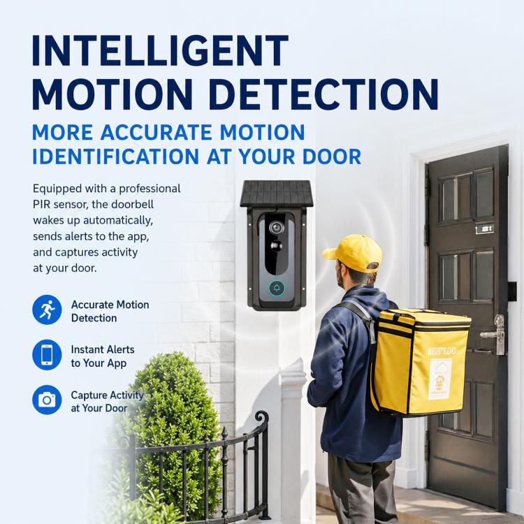 M20 HD Night Vision Wireless Two-Way Intercom Video Doorbell with Solar Power Rainproof Cover — view 8