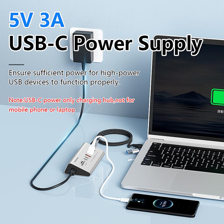 Blueendless HU806 Multifunctional 8 Ports Type-C / USB-C Port HUB Docking Station — view 4