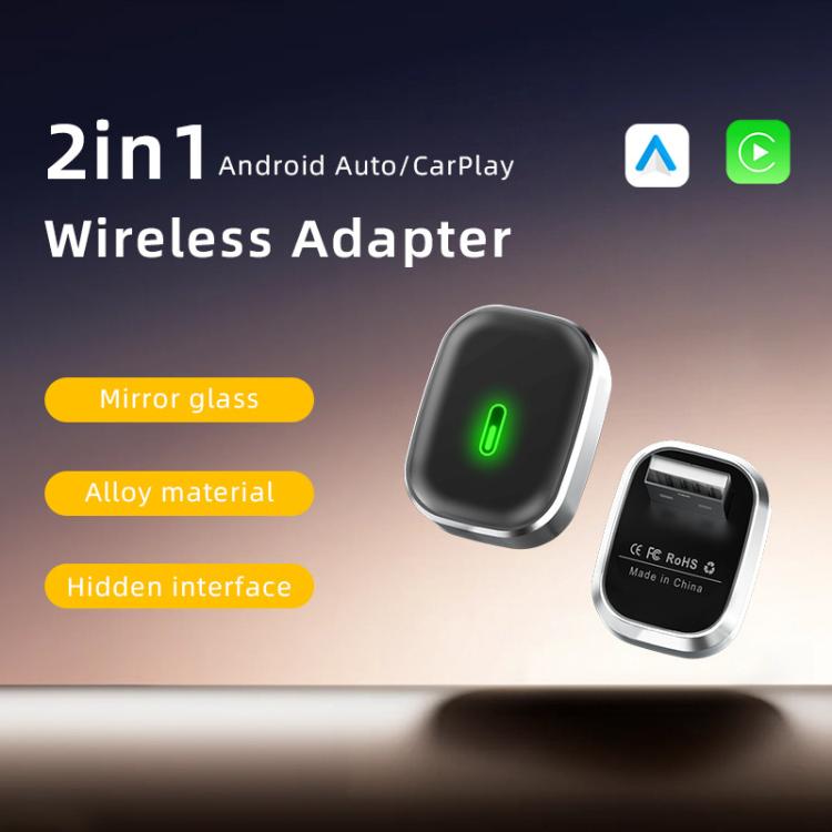 2 in 1 Car Smart Box Wireless Android Auto CarPlay Adapter