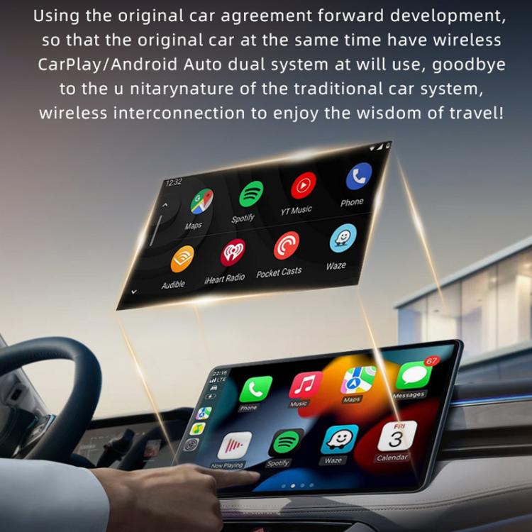 2 in 1 Car Smart Box Wireless Android Auto CarPlay Adapter