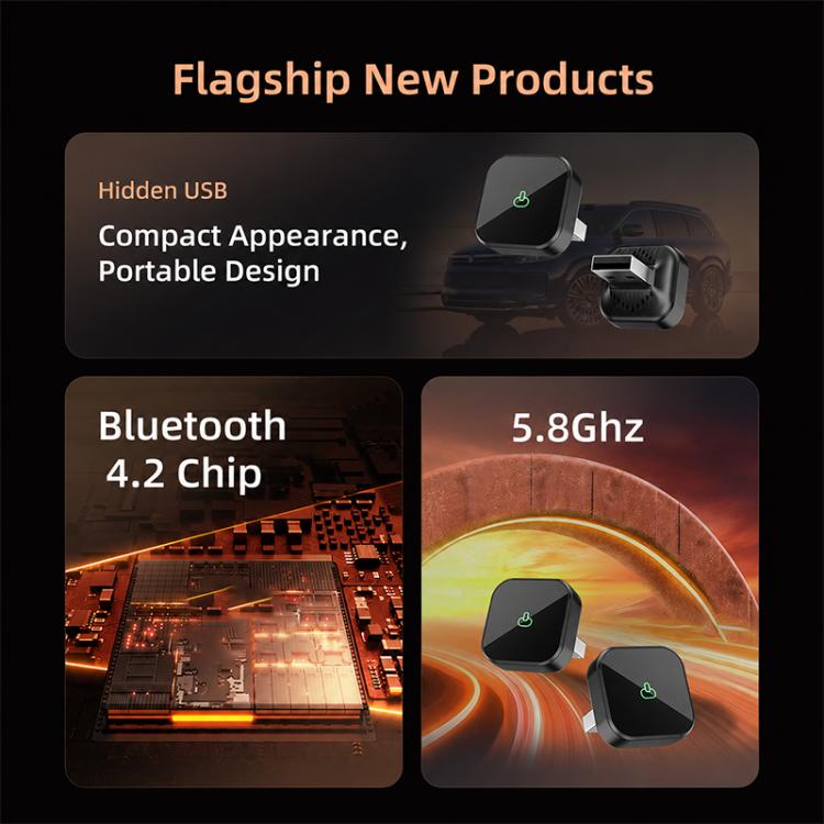 2 in 1 Car mini Smart Box Wireless Android Auto CarPlay Adapter