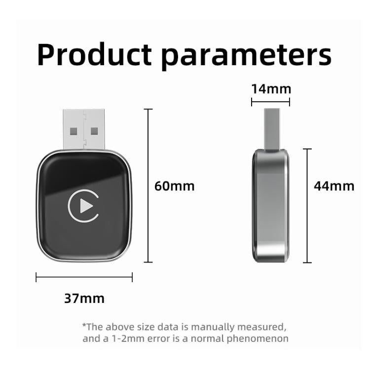 2 in 1 Car mini Smart Box Bluetooth5.4+WiFi6 Wireless Android Auto CarPlay Adapter