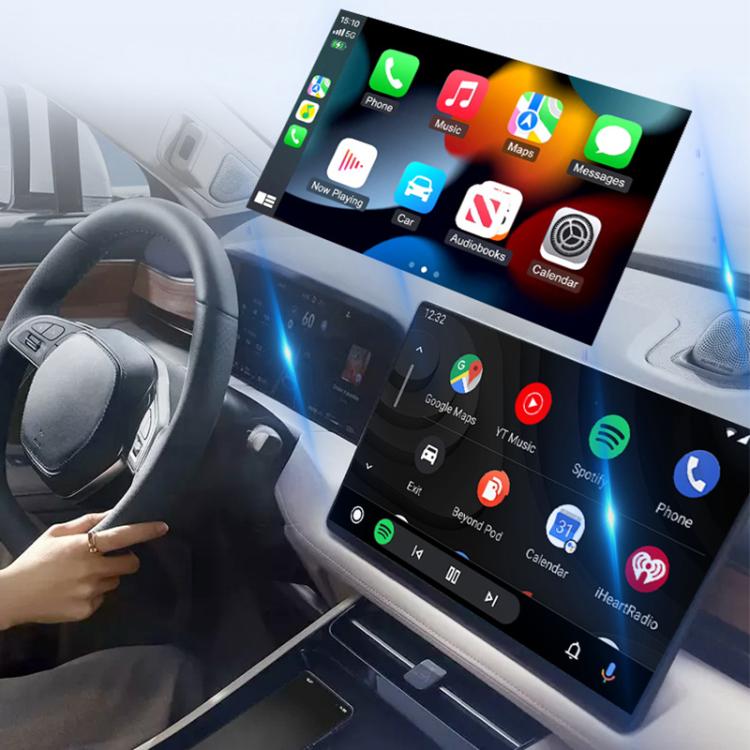 2 in 1 Car mini Smart Box Bluetooth5.4+WiFi6 Wireless Android Auto CarPlay Adapter